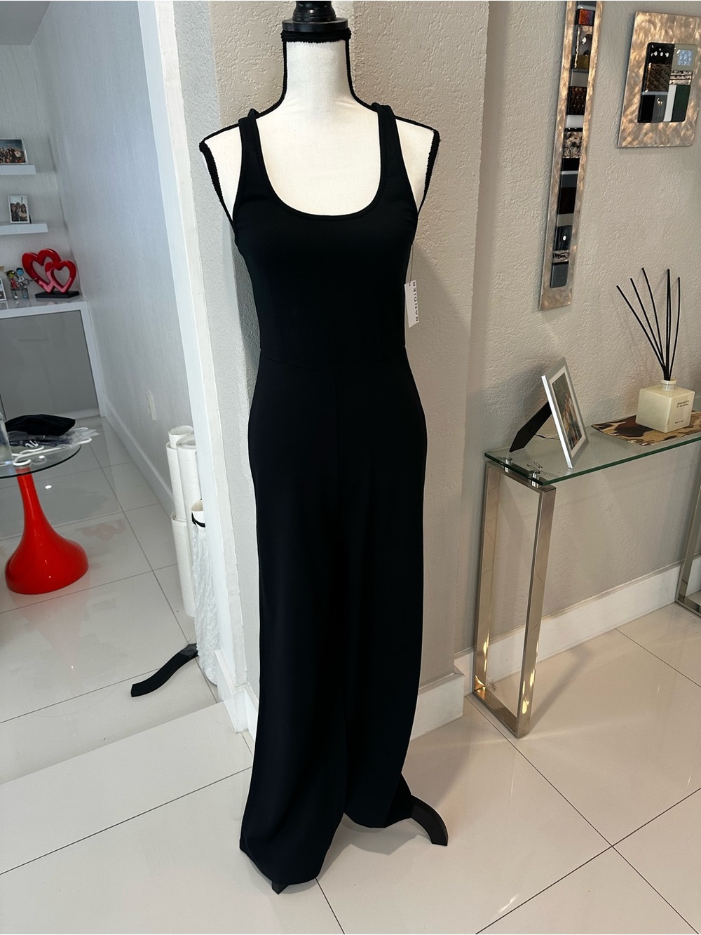 Black Lenox Knit Jumpsuit- Bandier